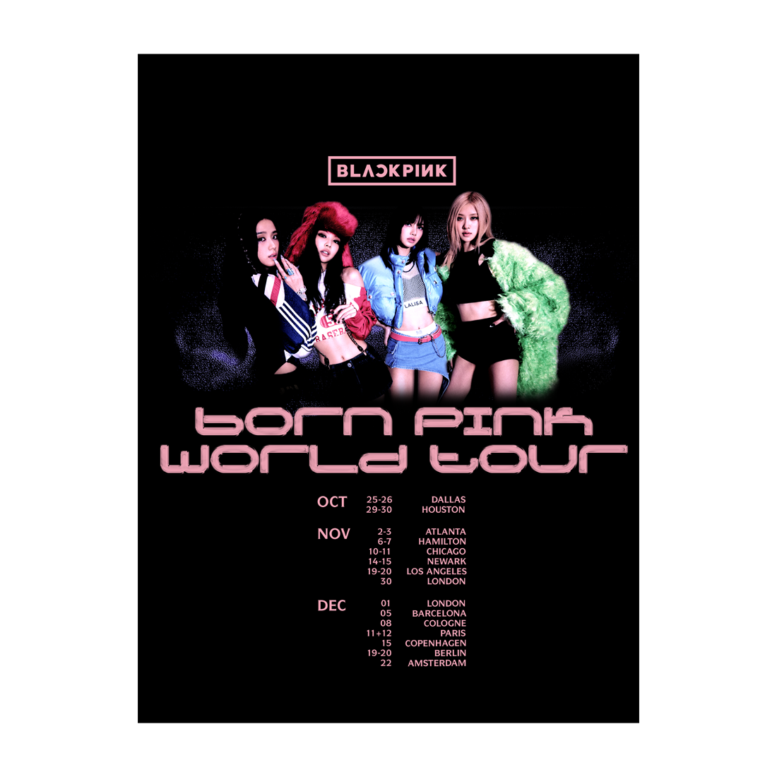 BLACKPINK - Born Pink Tour 2022 Poster